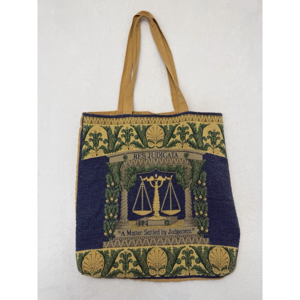Vintage Riverdale Tapestry Tote Bag Res Judicata Scales of Justice Law School